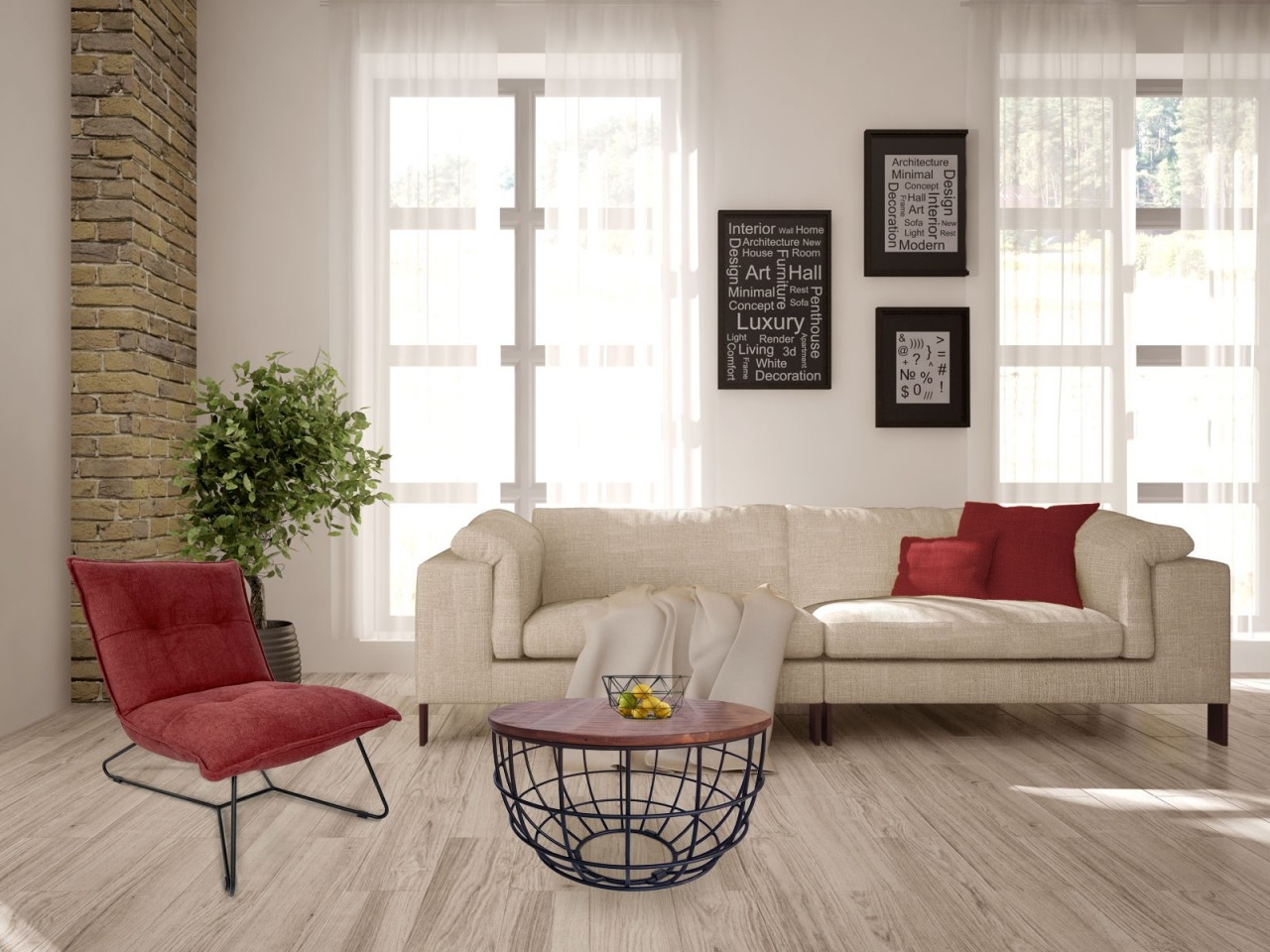 Tisch - Beistelltisch - Robuster Couchtisch - Wohnzimmertisch - Rund ø55 cm x 37 cm - Massives Metallgestell