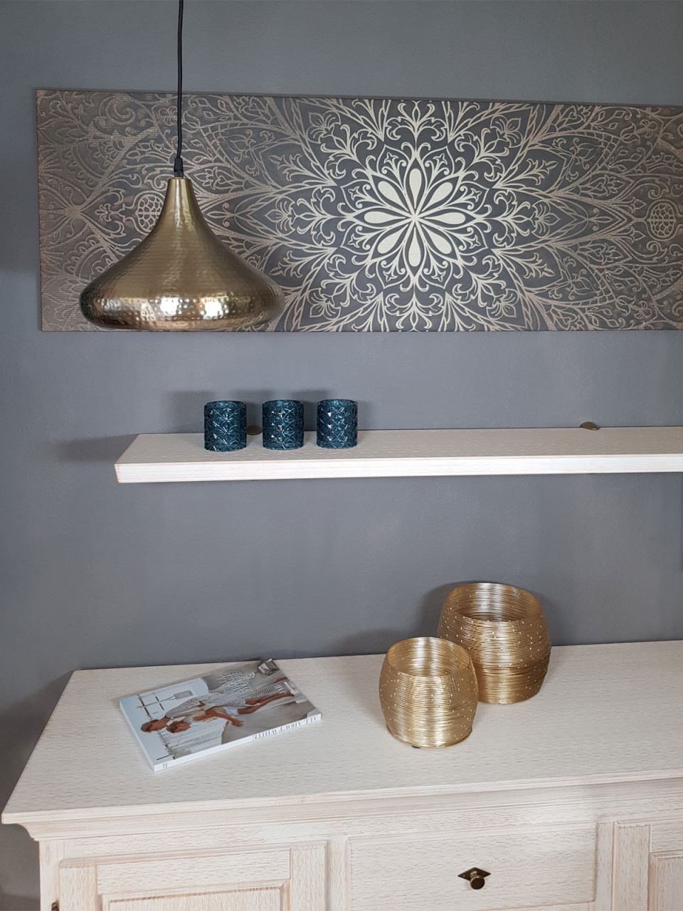 Parya Home - Hängelampe Vintage Hängelampe Esstisch Deckenlampe Tropfenform - Ø 30x28 cm - Silber - Metall
