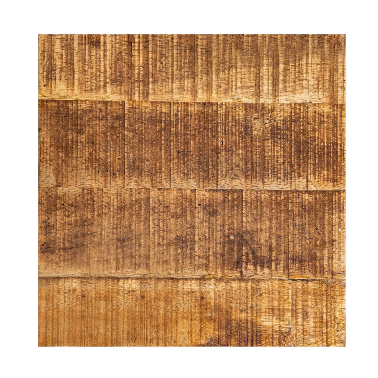 Parya Home -Flower Column Hocker Quadratischer Pflanzenständer Beistelltisch - 27 x 27x 70-75 cm - Braun - Massives Mangoholz