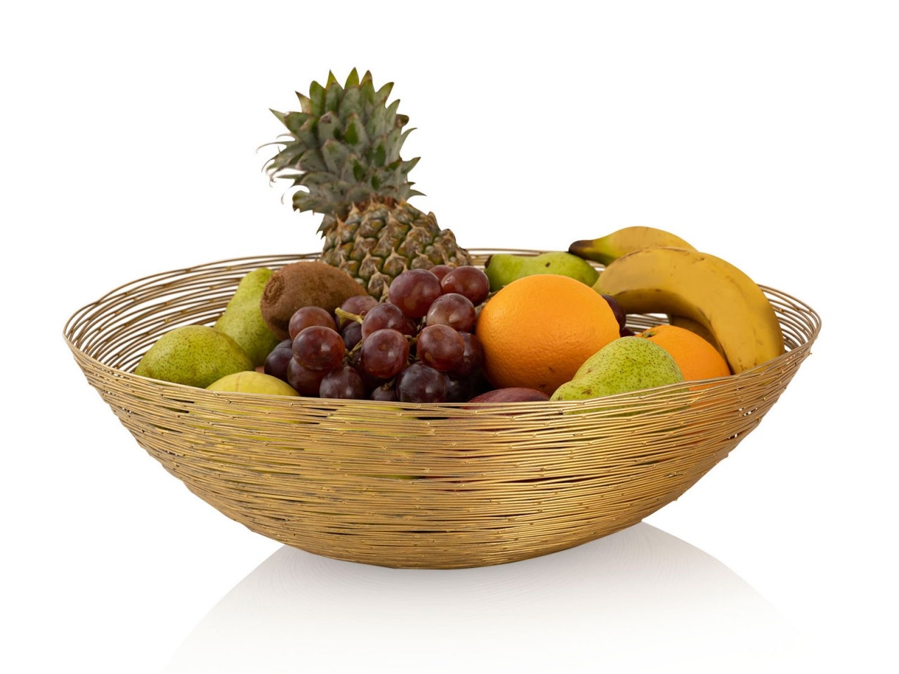 Parya Home - Obstschale rund - ø 30 cm - Gold - Metall