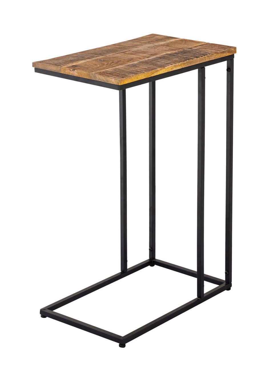 Parya Home - Side table wood - Laptop table C-table - Metal - 25x60x40cm
