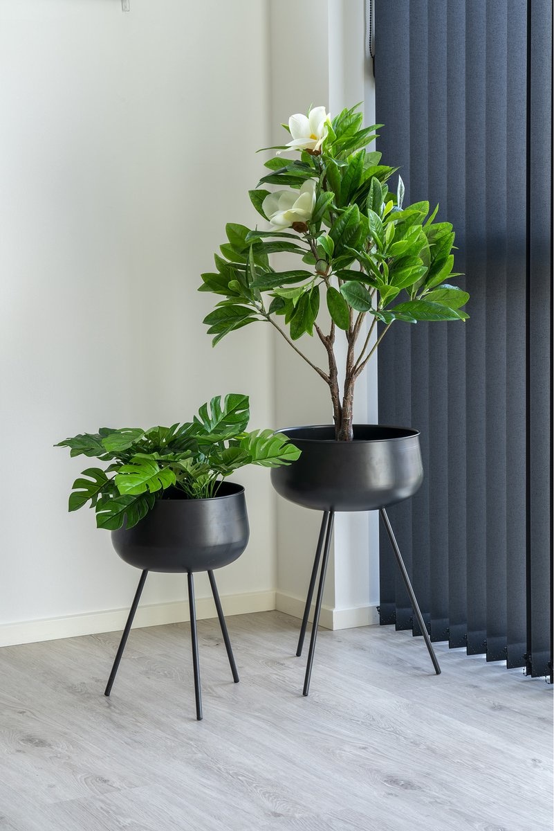 House Nordic - Ardola 2 Flower Pots - 28x46 / 34x56 - Black - Steel