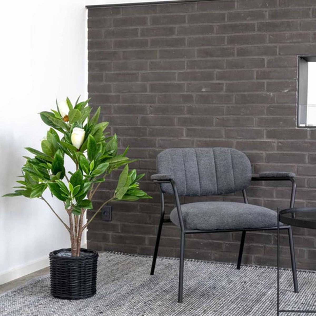 House Nordic - Magnolia Tree / Kunstmatige Boom - 90 cm - Groen - Kunststof / Polyester