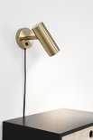 House Nordic - Paris Wandleuchte - 190 cm Stoffkabel- Goldfarben- Stahl