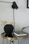 House Nordic - Paris Wandleuchte - 190 cm Stoffkabel - Schwarz - Stahl