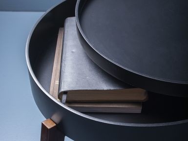 Gusta - Bijzettafel - 45xH40cm - Hout - Zwart