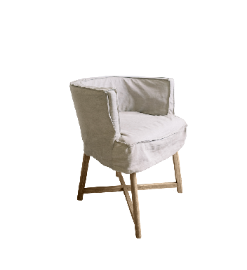 Leeff by Netty - Woody Stoel - 72x57 CM - Lichtgrijs - Hout