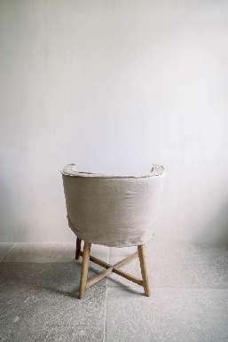 Leeff by Netty - Woody Stoel - 72x57 CM - Lichtgrijs - Hout