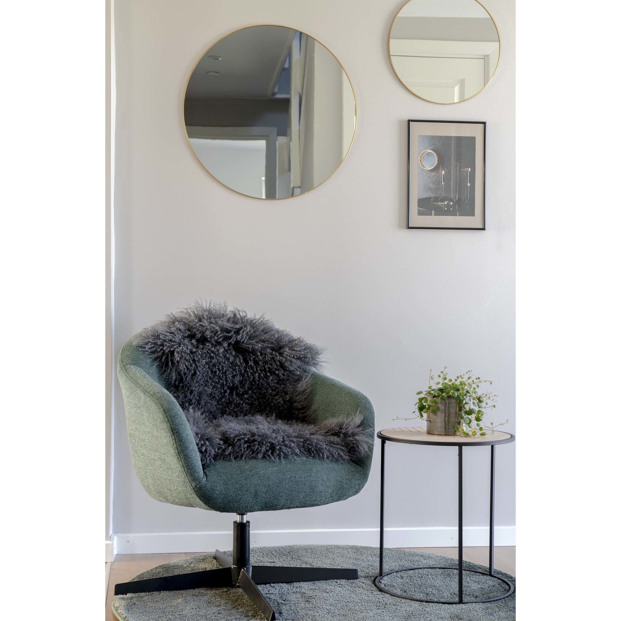 Mongolian Lambskin - Mongolian lambskin in grey 50x90 cm