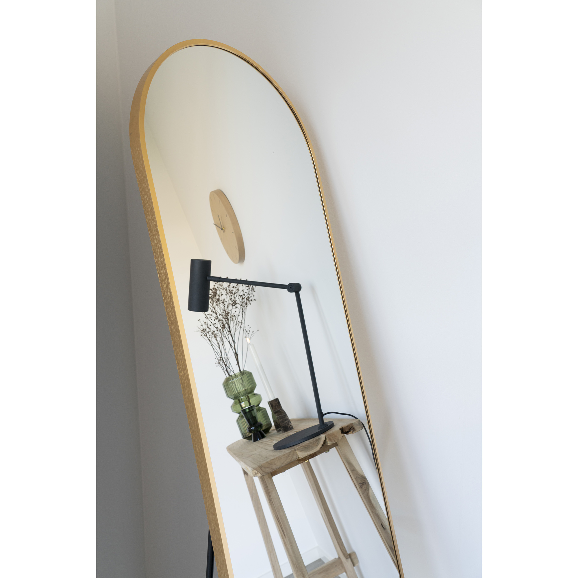 Madrid Mirror - Spiegel mit Rahmen in Messingoptik 40x150 cm