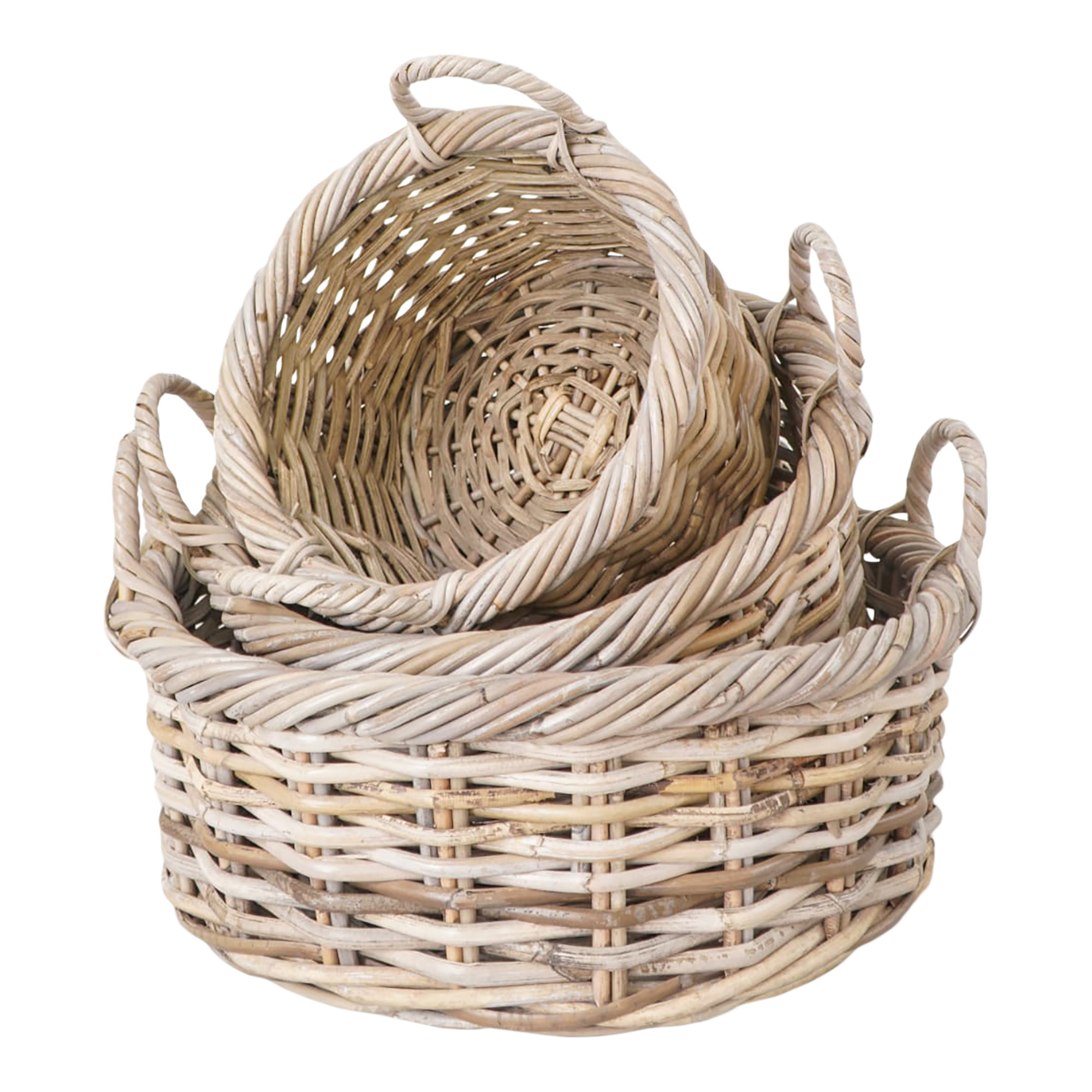 Kuta Baskets - Korb aus Cubu mit Kunststoff-Innenausstattung- 3er Set