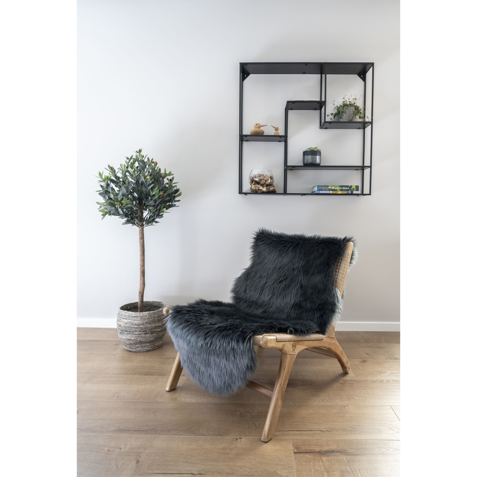 Artificial lambskin - Artificial lambskin in Grey- 60x180 cm