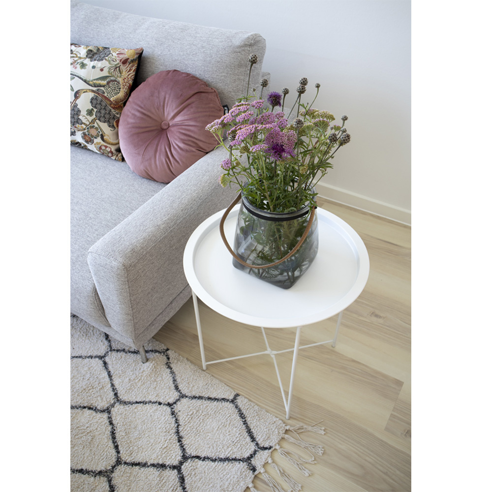 Bastia Side Table - White - Powdercoated steel - 47x50cm
