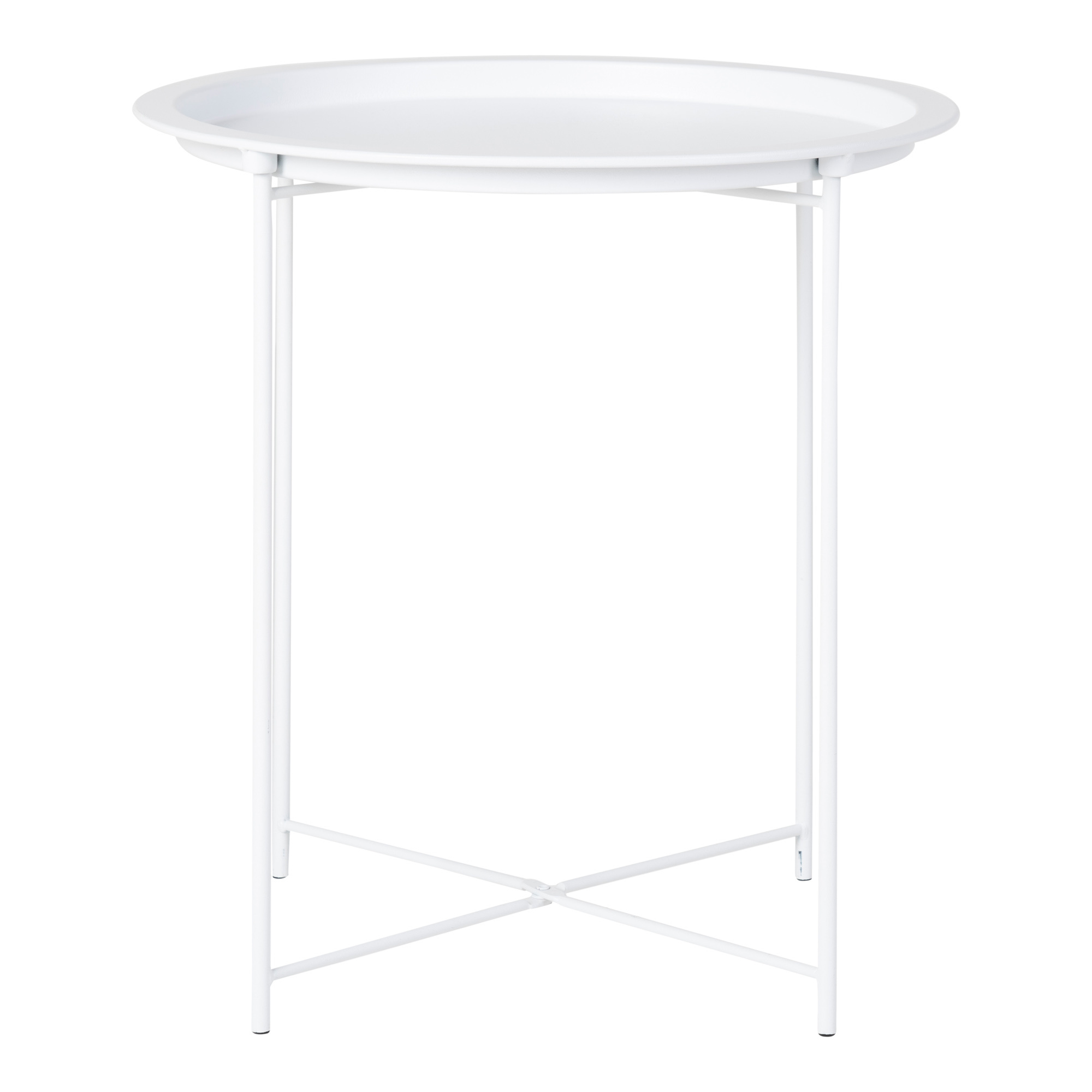 Bastia Side Table - White - Powdercoated steel - 47x50cm