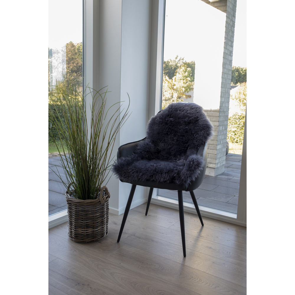 Künstliches Lammfell - Grau - Polyester - 50x85 cm