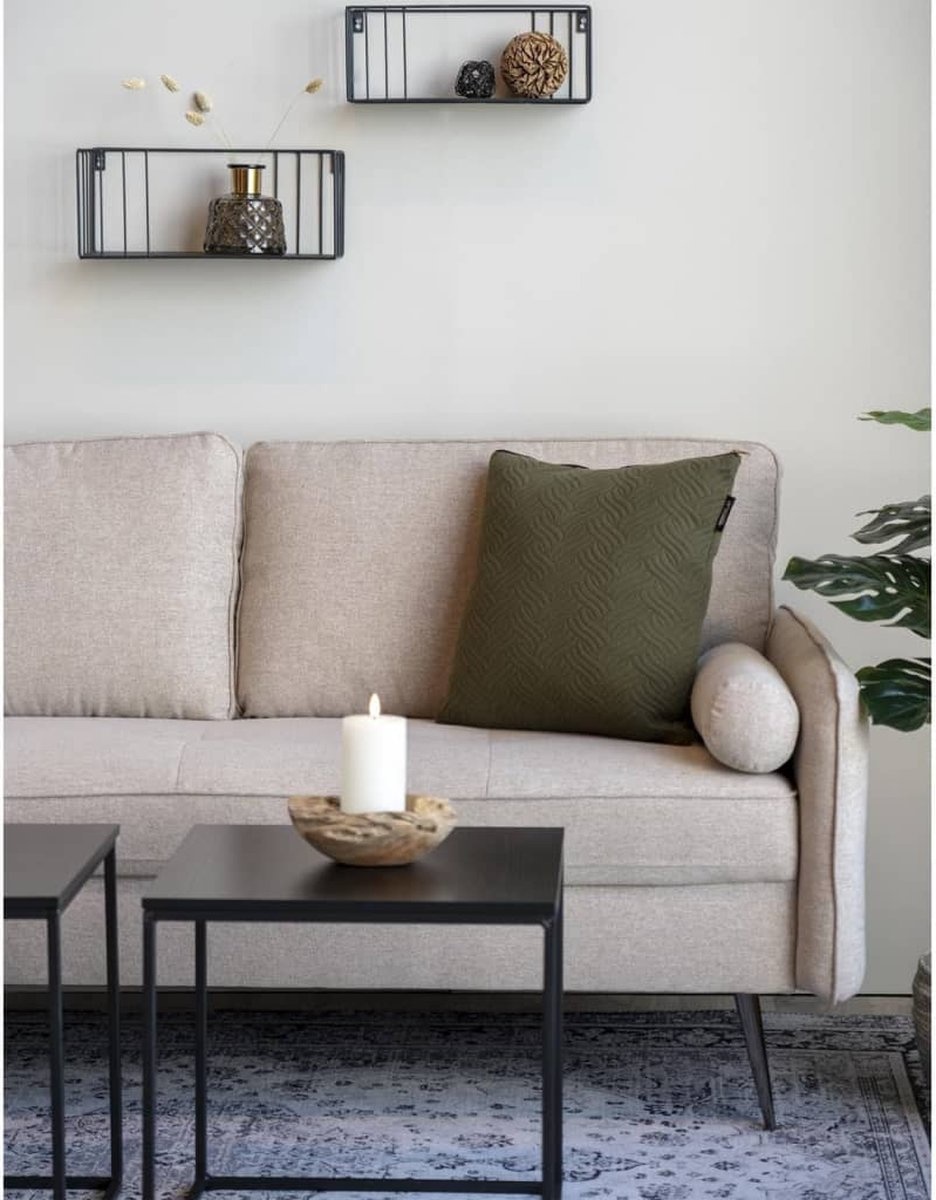 Paolo plank - 2 planken - Zwart frame - 38x16cm