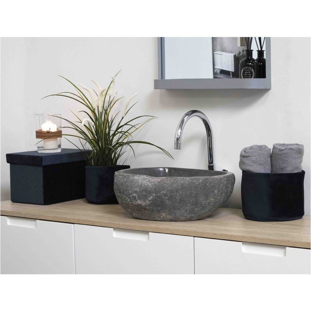 Danube Riverstone Waschbecken - 35x15cm - Stein