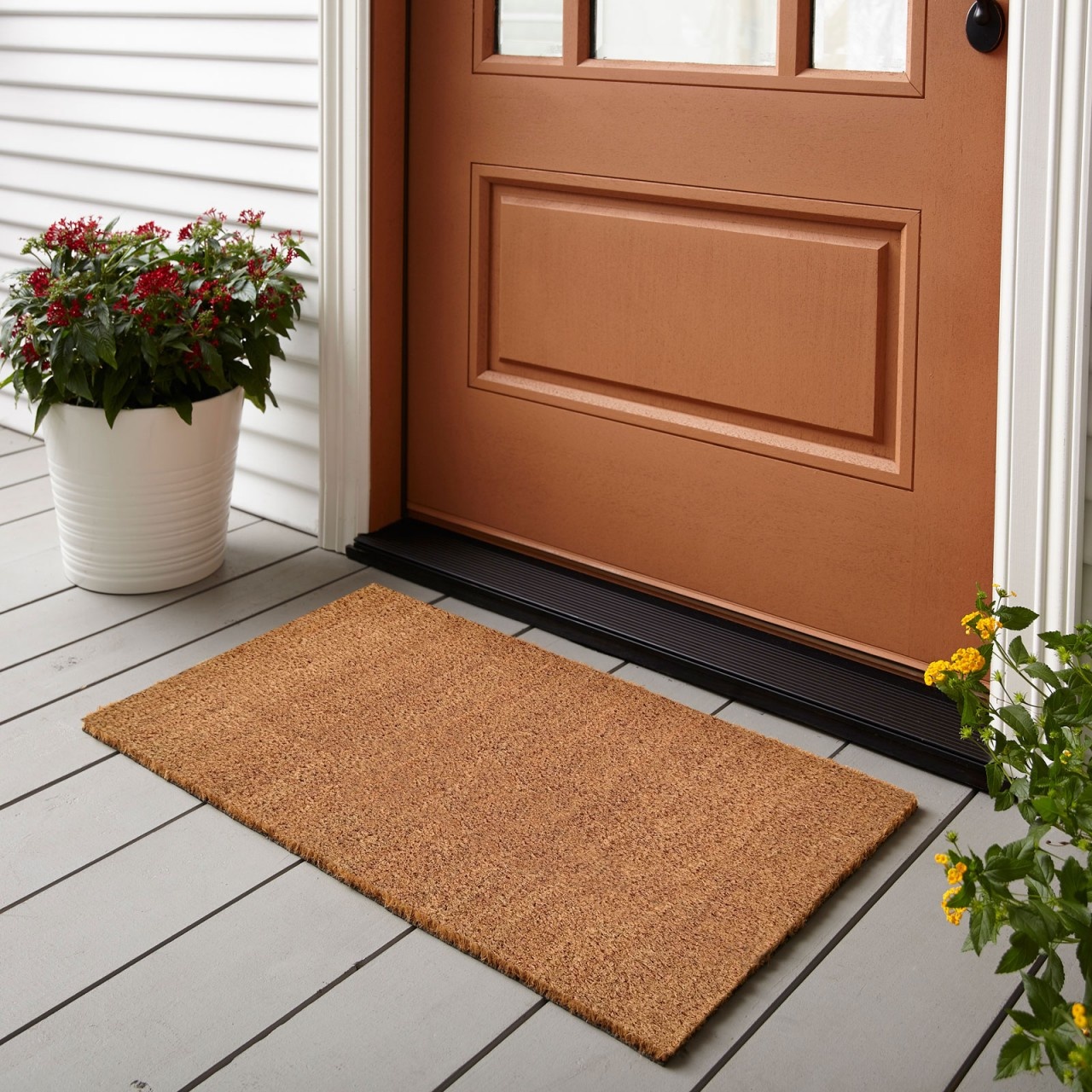 Deurmat Kokosmat Deurmat Eenkleurig voor Voordeur - 50 x 80 cm - Naturel