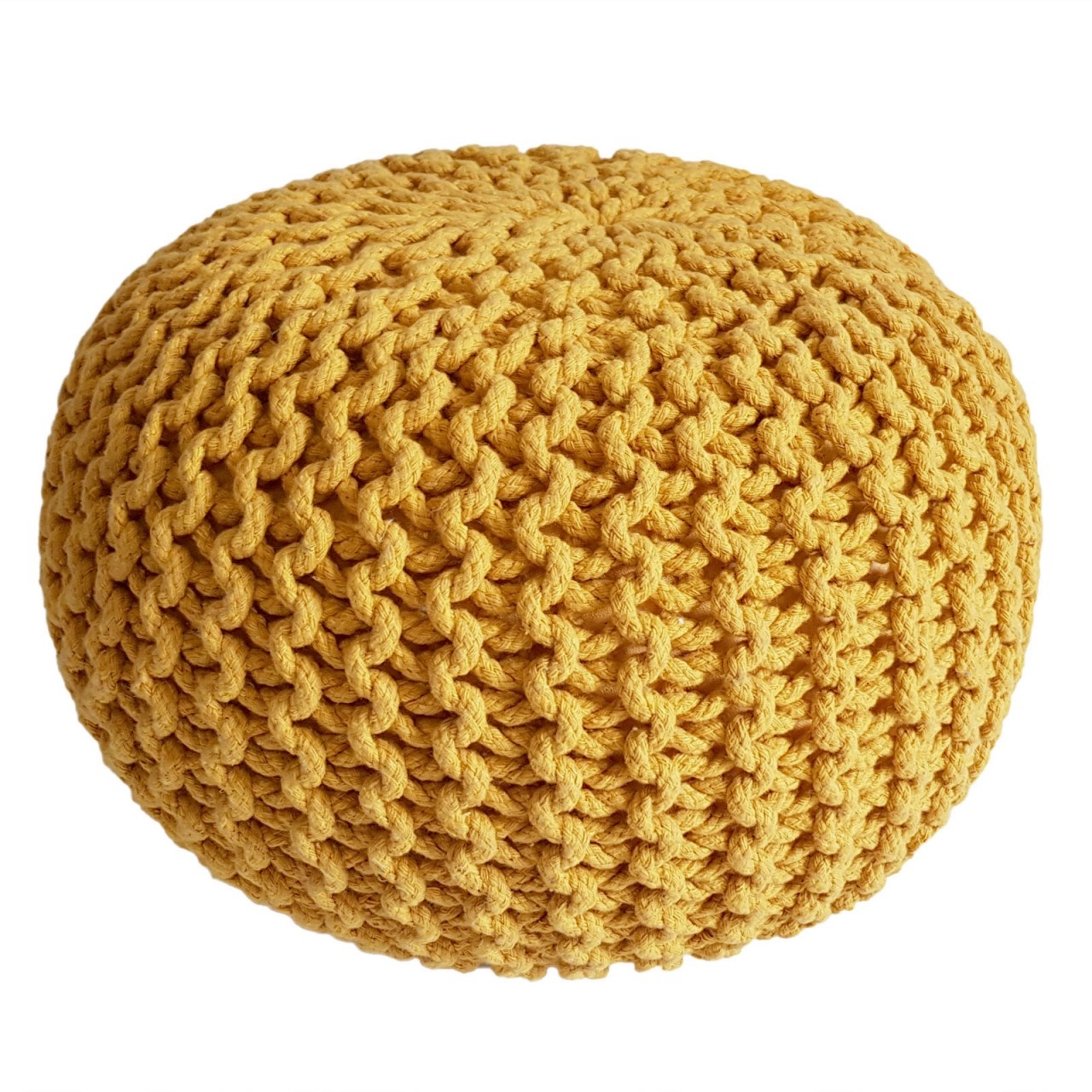 Poef - Kruk -45 cm x 30 cm - Okergeel - Duurzaam