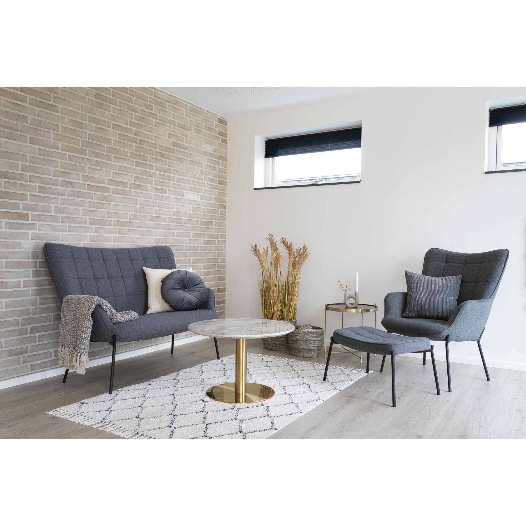 Bozen Couchtisch - Marmoroptik- 70x45cm