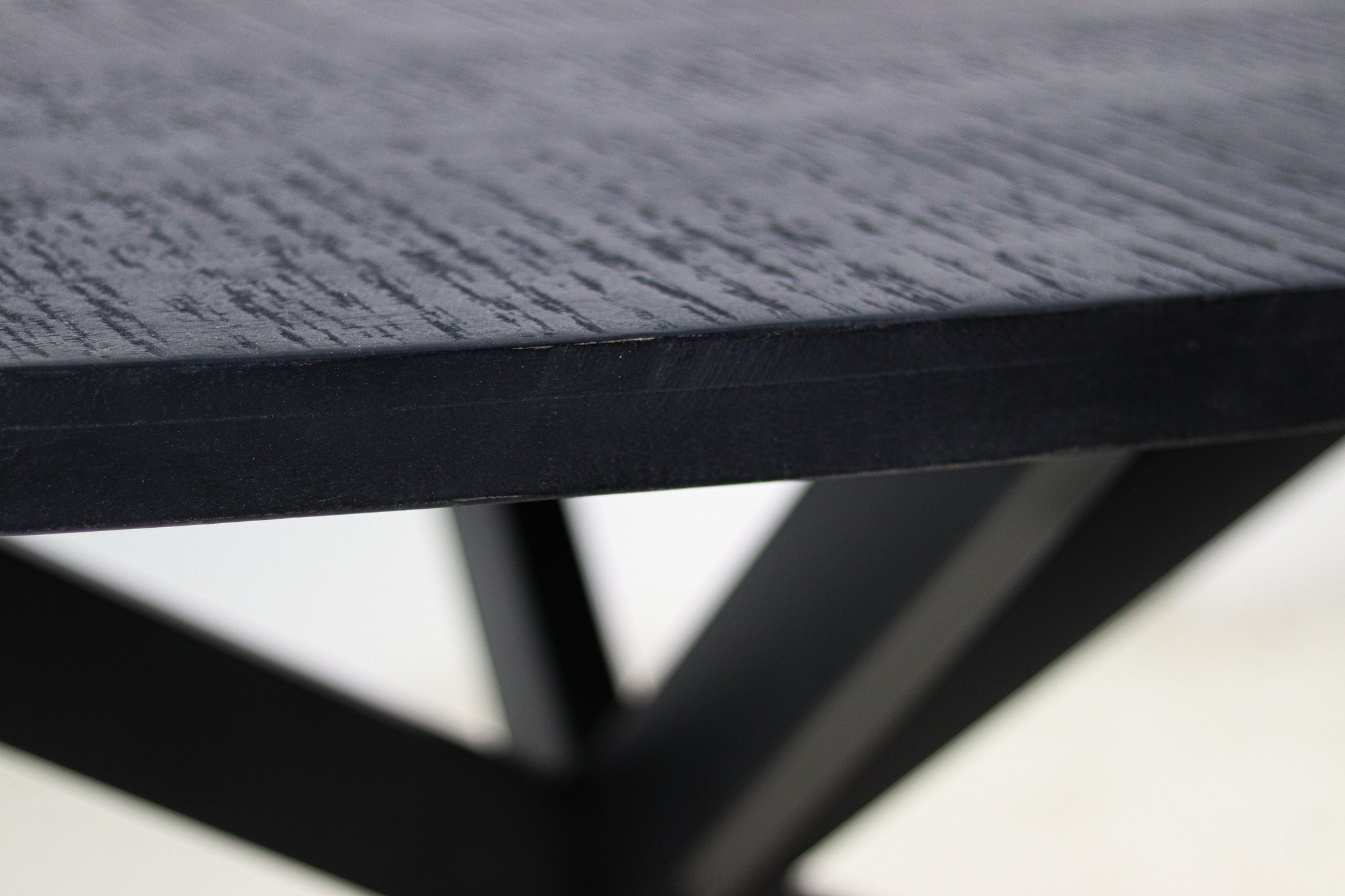 Ronde eettafel Melbourne - ø120x76 - Zwart - Mangohout/ijzer