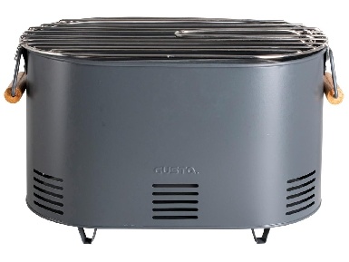 Gusta - Draagbare BBQ Bucket - Ovaal - Grijs