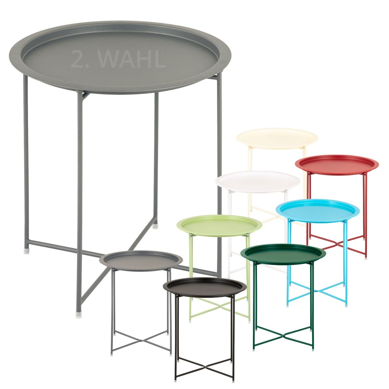 Side table - Coffee table - 47 H 51 - Metal - Grey