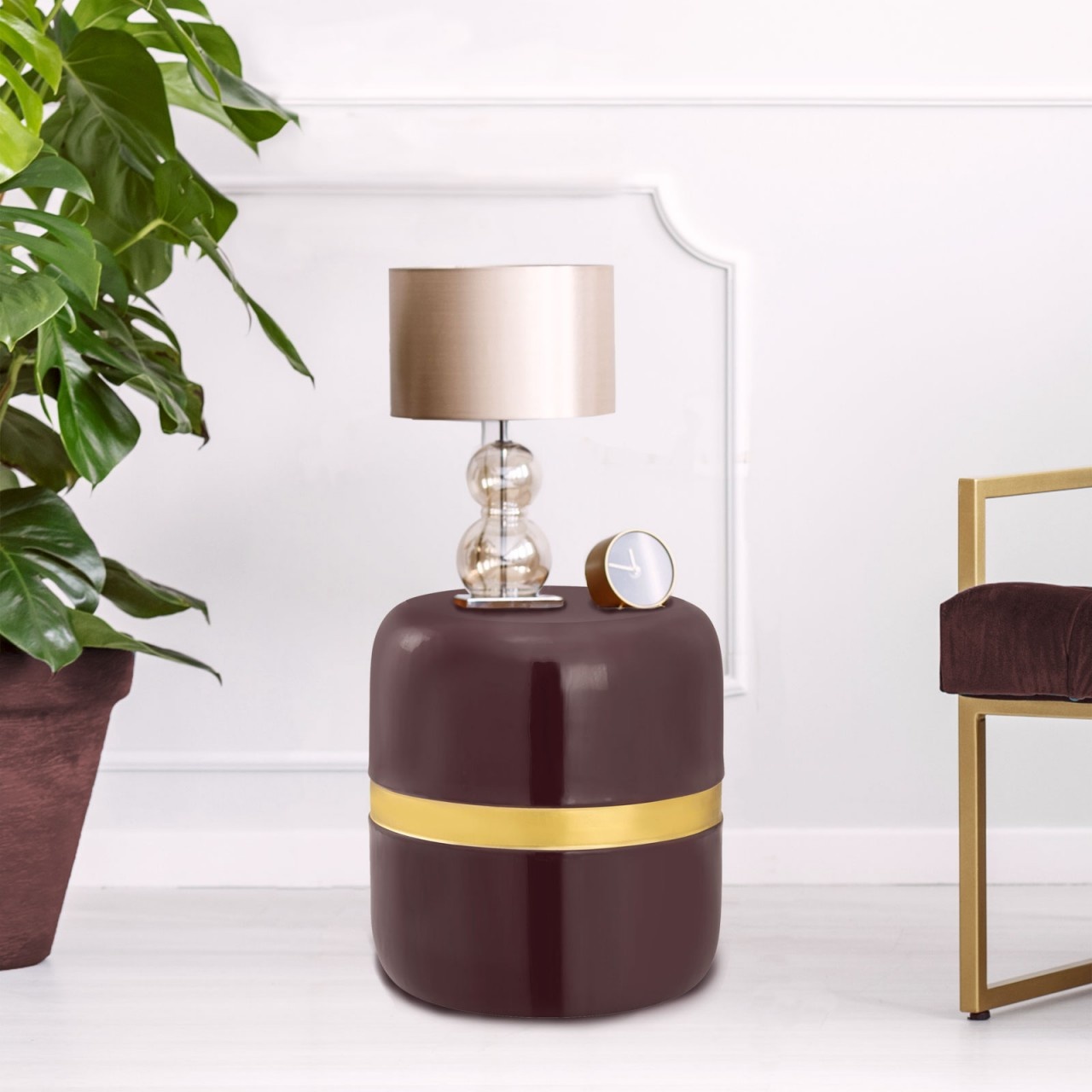 Parya Home -Decorative table Side table round - 34 H 36 cm