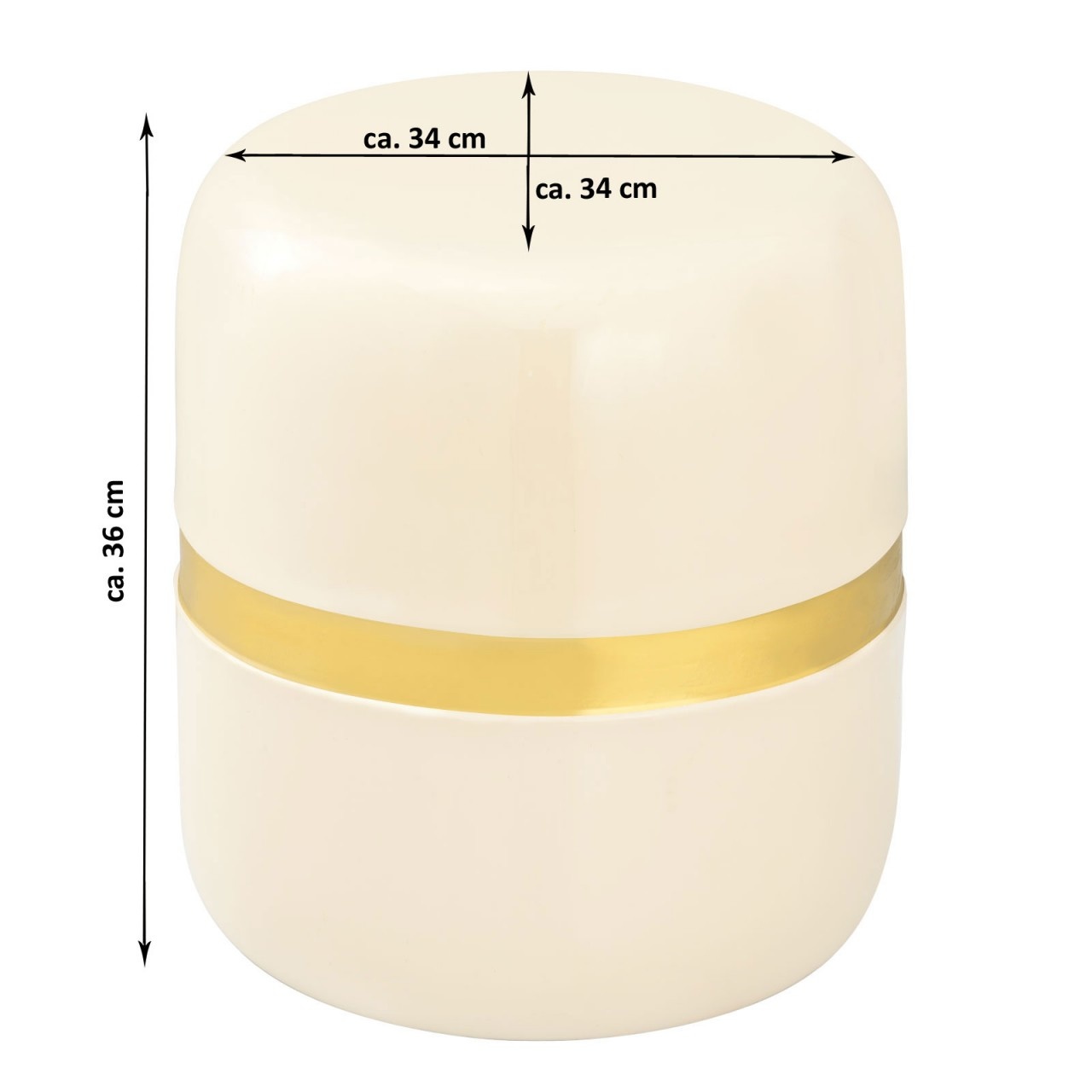Parya Home -Decorative table Side table round - 34 H 36 cm