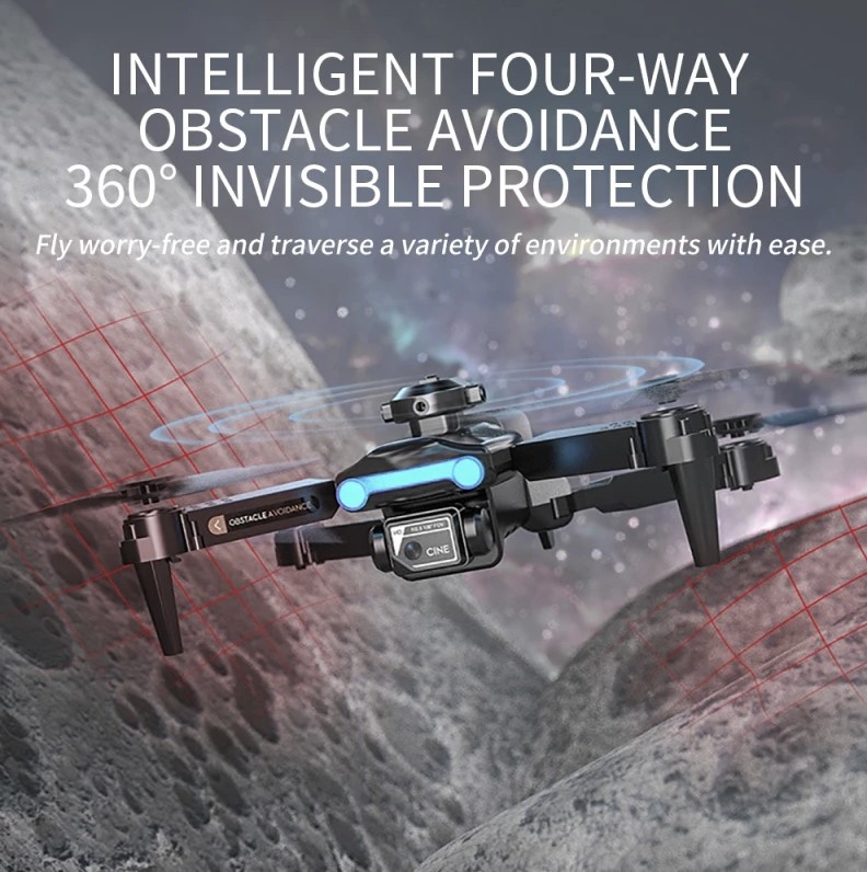 Parya Official Drone Avoidance - Drone Met 4K Dual Camera - Zwart