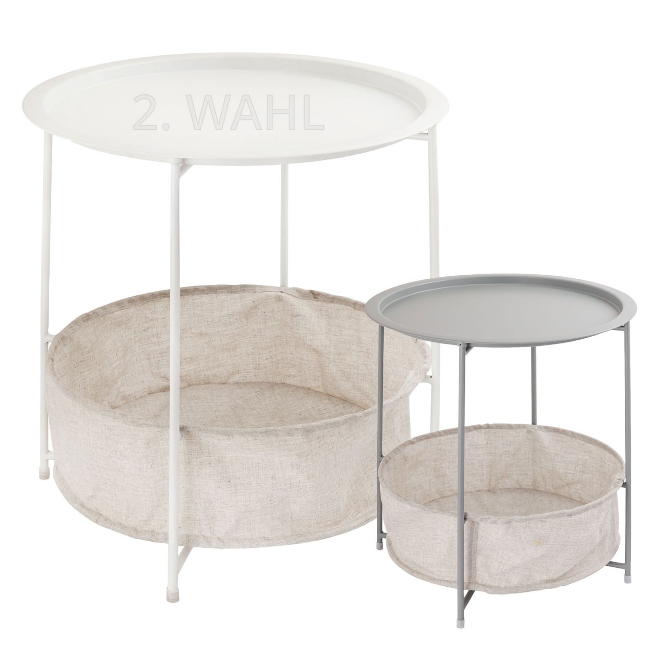 Side table - Coffee table 47 x 51cm - Metal - White