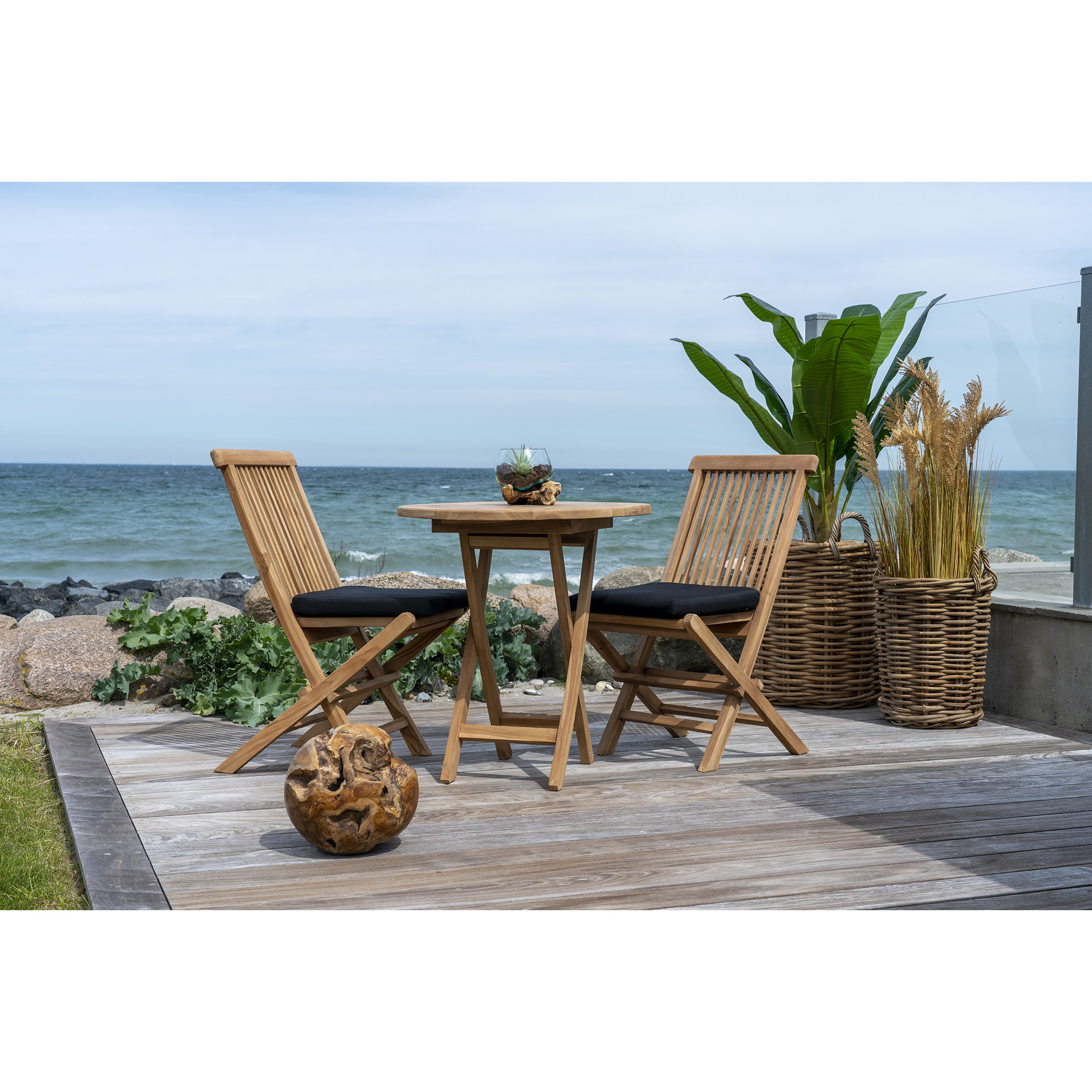 Toledo Teak Gartenstuhl- Esszimmerstuhl - 2er Set - Teak