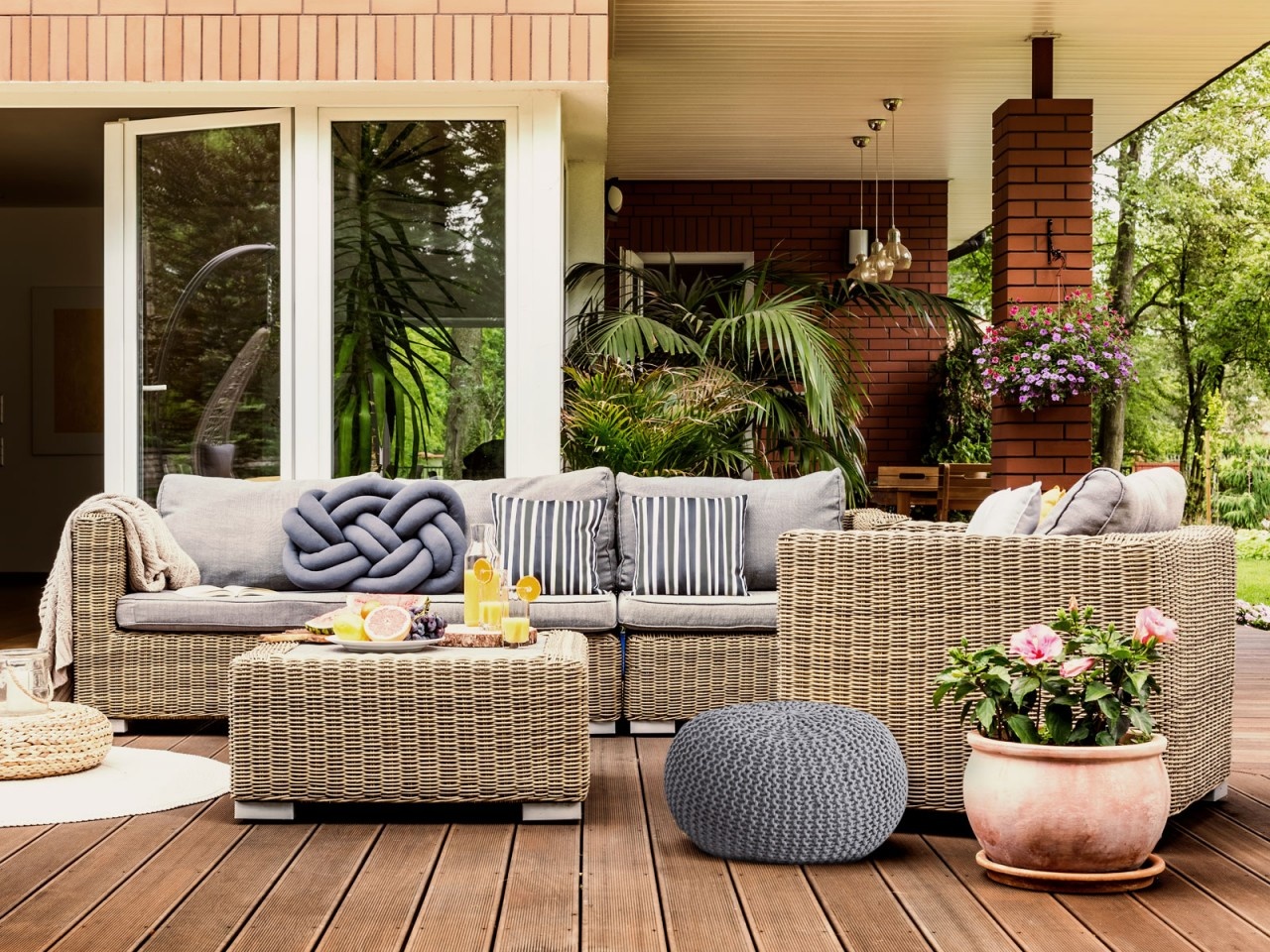 Zittende Pouf PREMIUM-55cm - Voor buiten en binnen - Grijs
