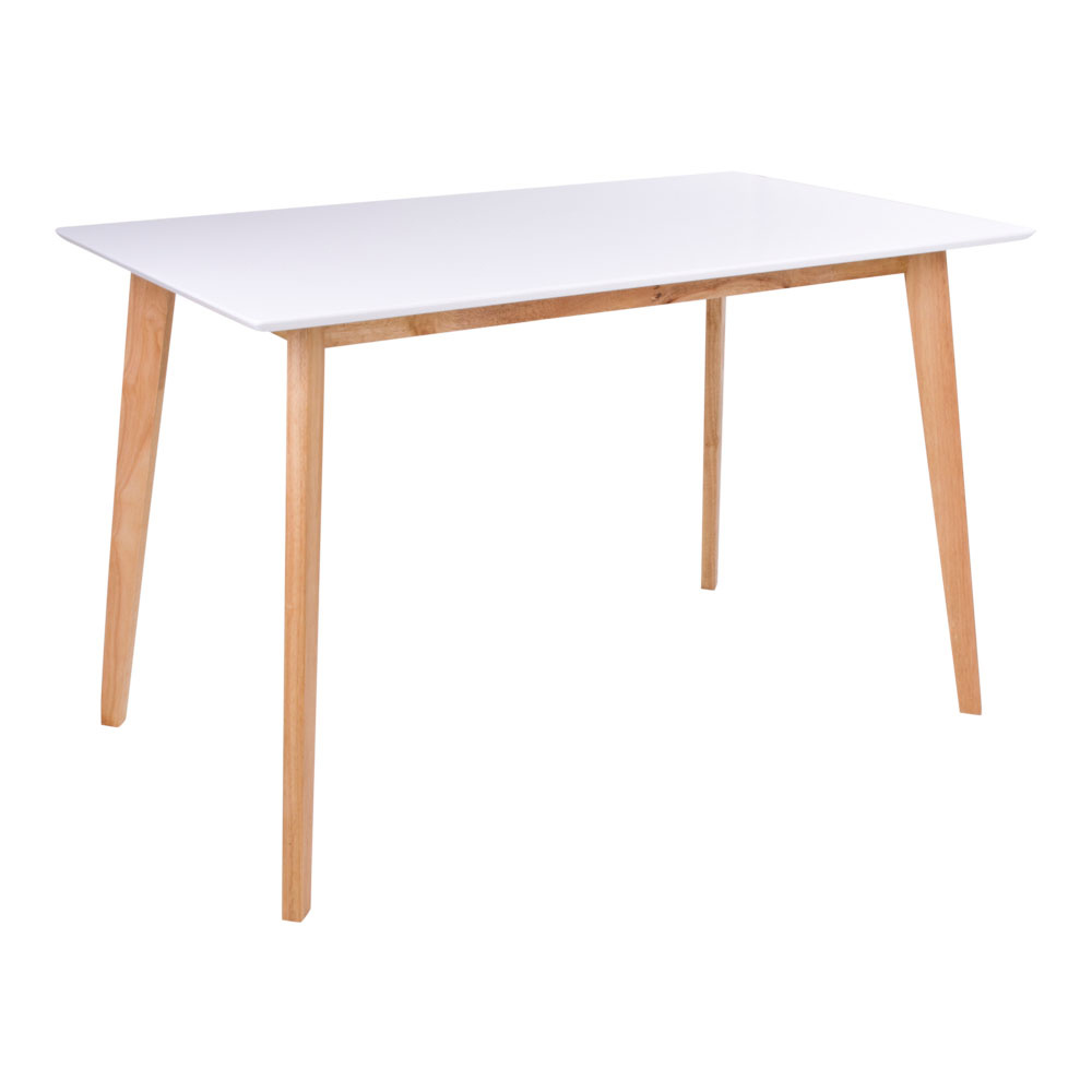 Vojens Esstisch - Tisch in weiß und natur - 120x70xh75 cm