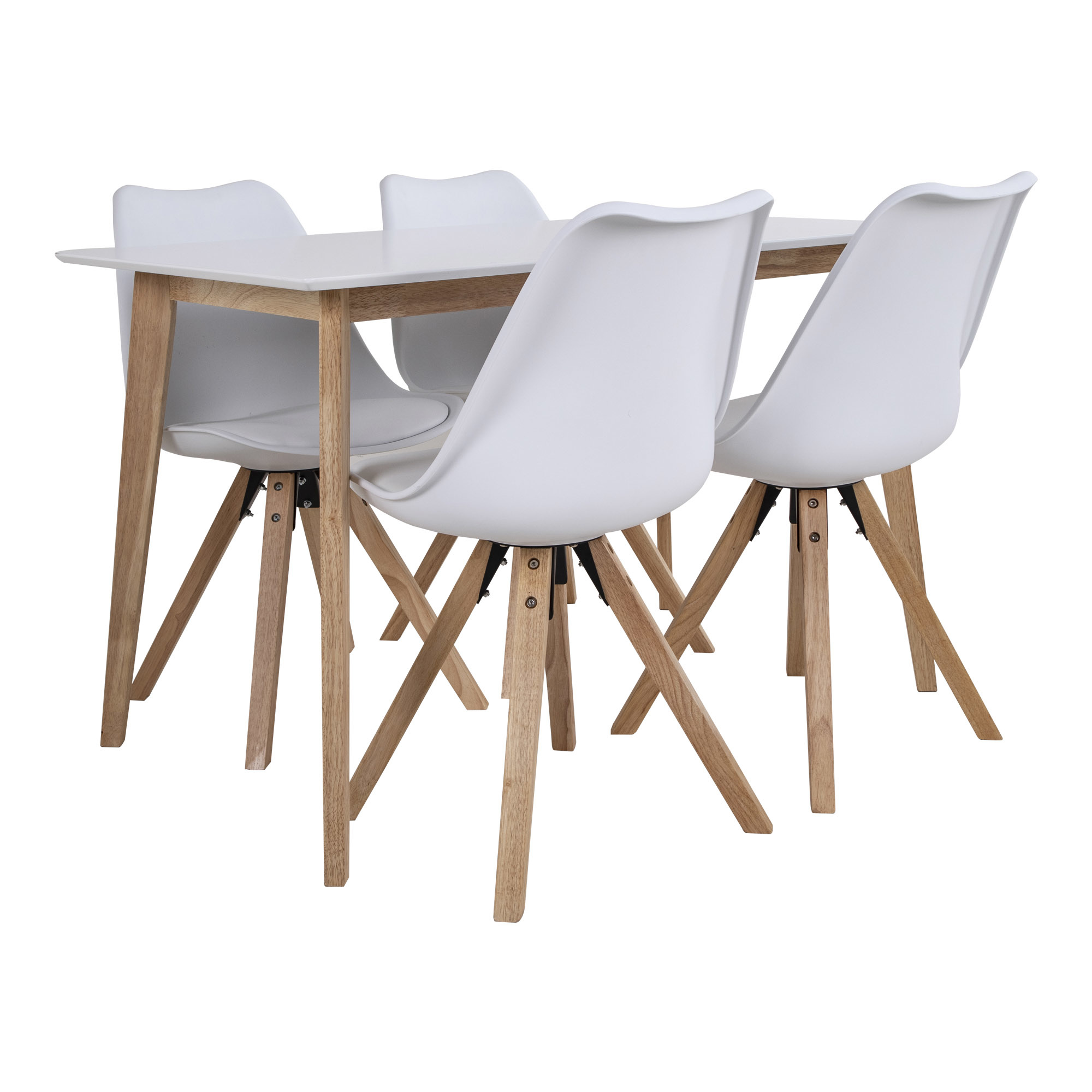 Vojens Esstisch - Tisch in weiß und natur - 120x70xh75 cm