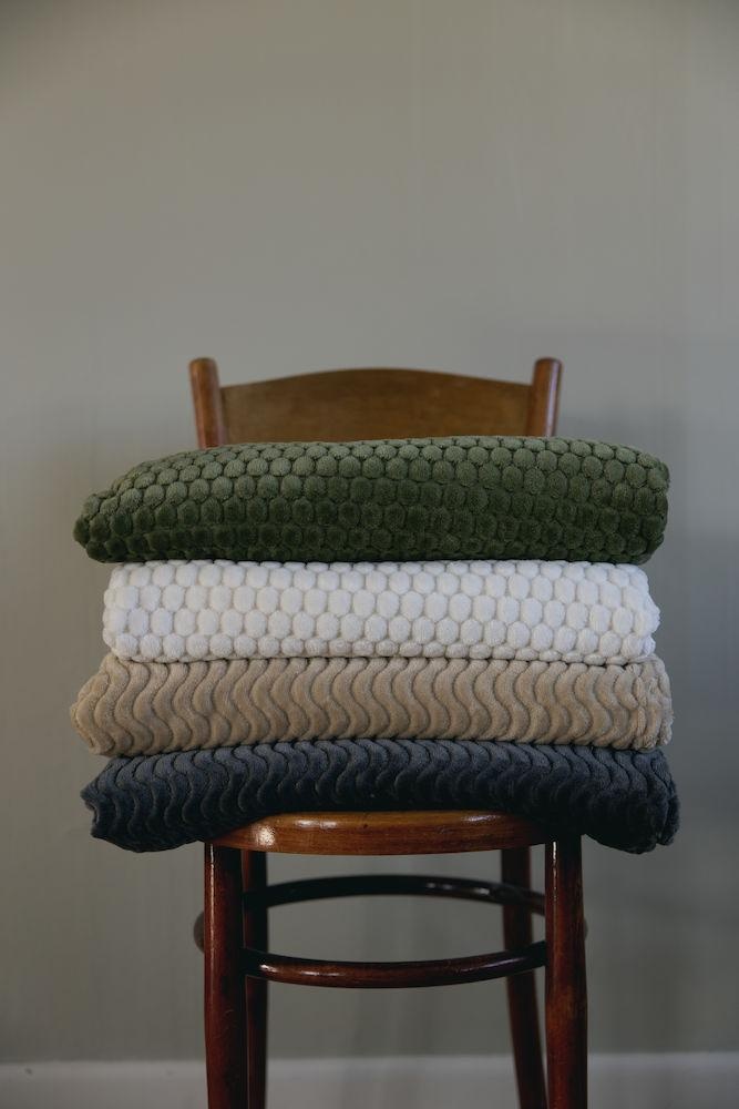 Sagaform - Plaid Maja - Fleece deken - 130x170cm - Wit