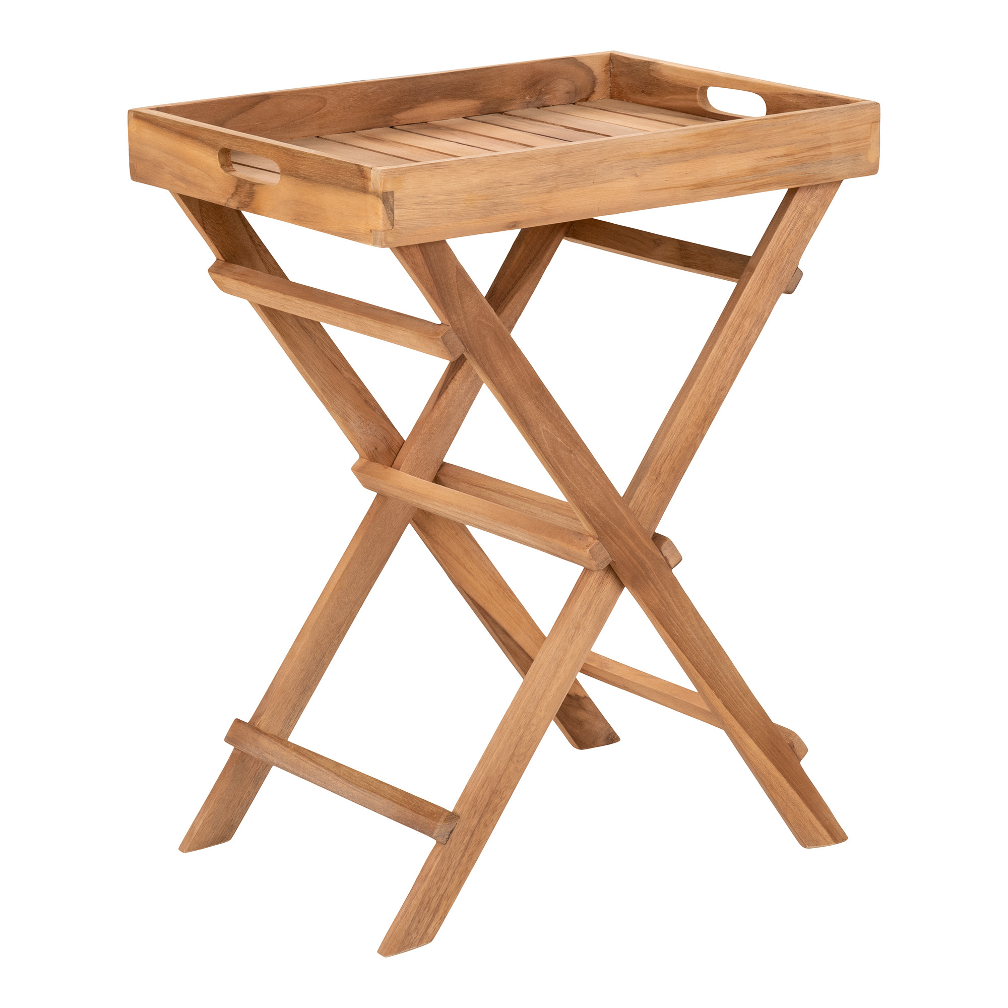 Ronda Teak Tablett Tisch - Teak Tablett Tisch 29*39*h49.5 cm