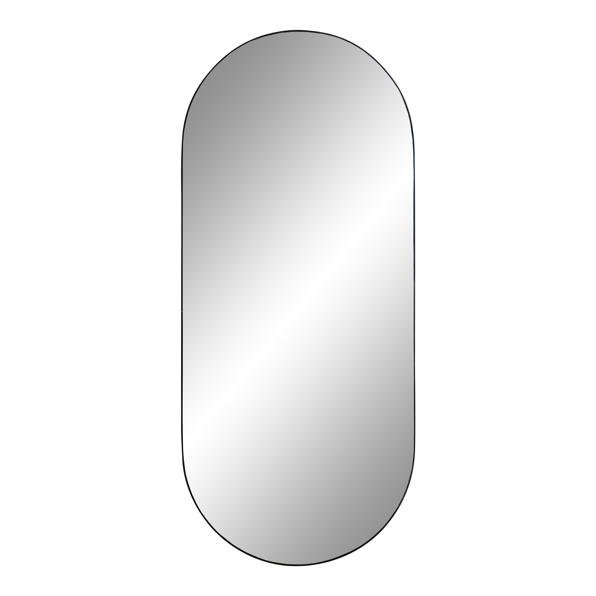 Jersey Mirror Oval - Ovaler Spiegel mit schwarzem Rahmen 35x80 cm