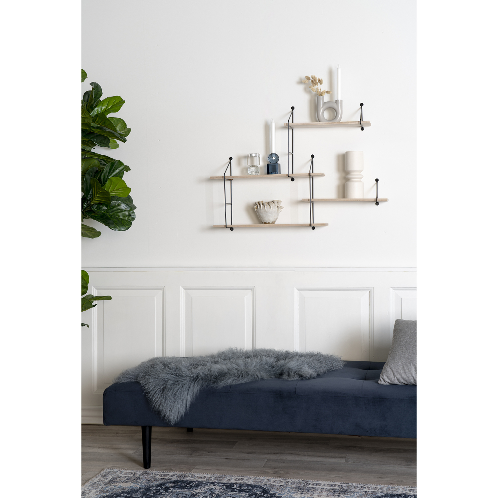 Harlem Hylde - Plank met zwart frame - Set van 4