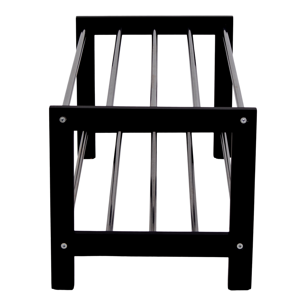 Padova Schoenenrek - met 2 niveaus - Zwart - Metaal- 34x32cm