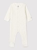 Petit Bateau Witte velours pyjama met kleine sterretjes