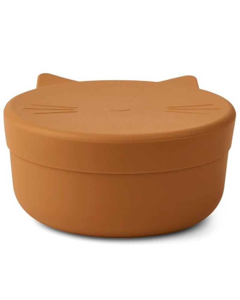 Liewood Cornelius Snack Box | Cat Mustard