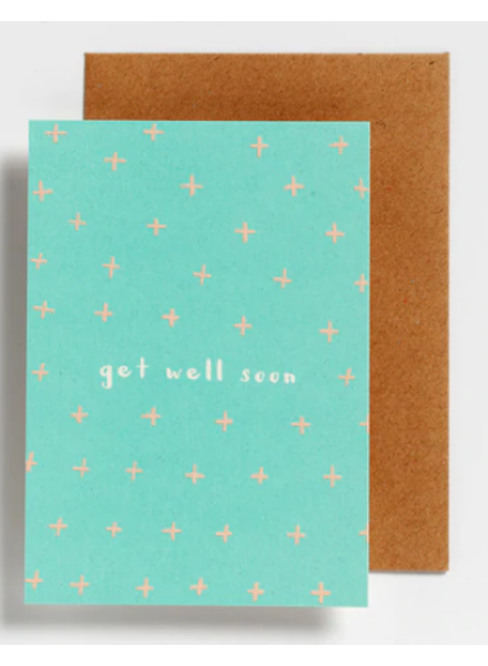 Wenskaart + enveloppe | Get well soon
