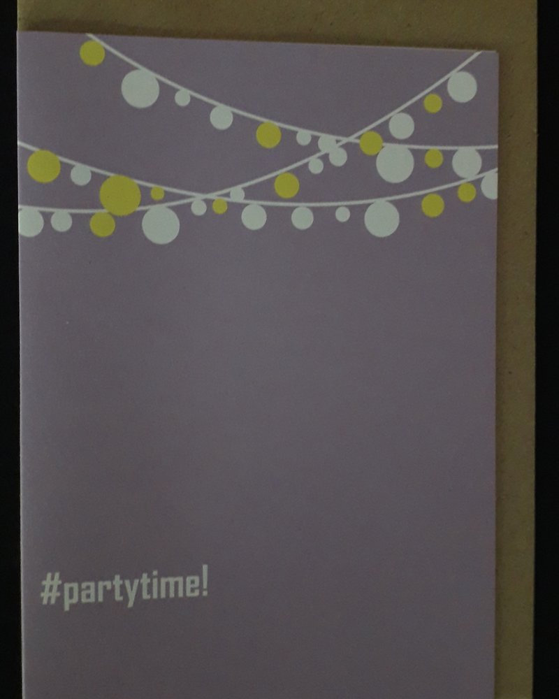 hashtag Wenskaart + enveloppe | #partytime