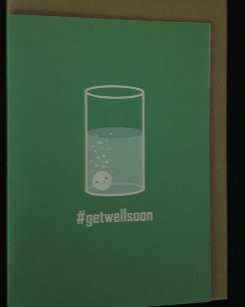 hashtag Wenskaart + enveloppe | #getwellsoon