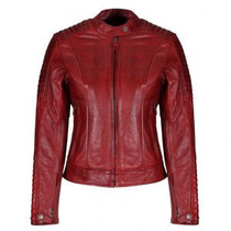 Valerie Leather Jacket Red