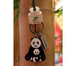 Pandasia Metal key ring panda with cub