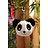 Pandasia Flauschiger Panda-Schlüsselanhänger