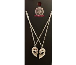 Pandasia  Panda necklace silver colored 'Best friends'