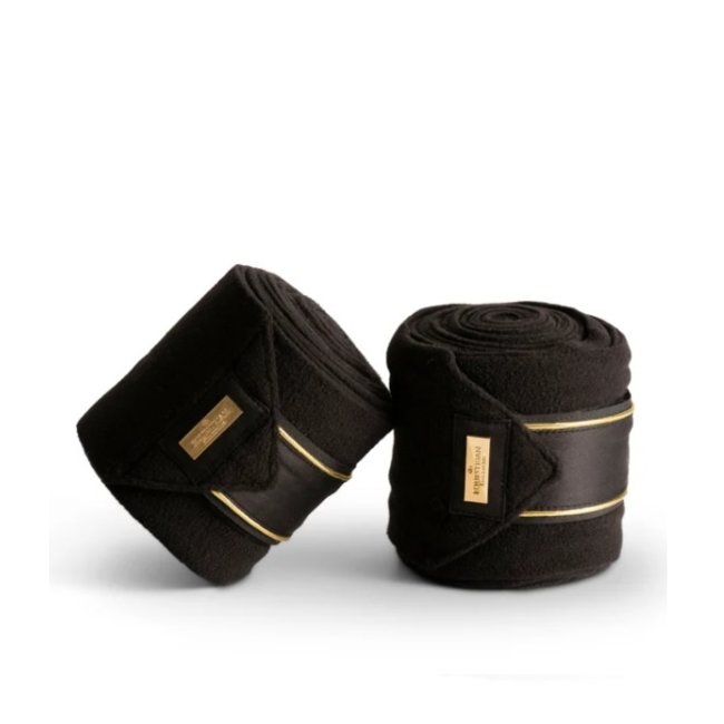 Equestrian Stockholm Equestrian Stockholm Fleece Bandages Black Gold